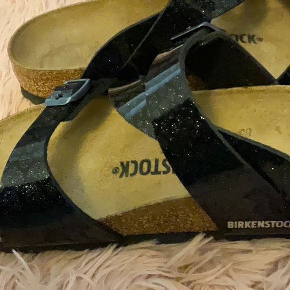 Birkenstock black navy glitter women size 6-6 1/2 - Picture 7 of 9